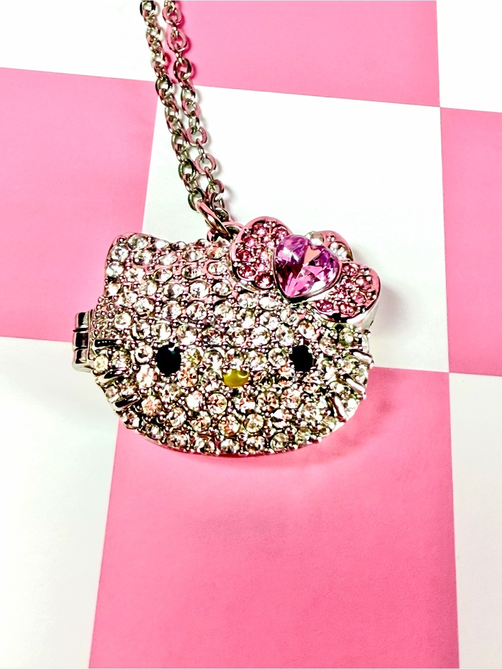 Hello Kitty Crystal Locket Necklace